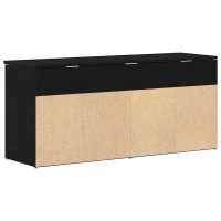 Produktbild för Skobänk svart ek 102x30,5x45 cm konstruerat trä