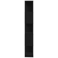Produktbild för Bokskåp/rumsavdelare svart ek 45x24x159 cm konstruerat trä