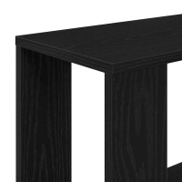 Produktbild för Bokskåp/rumsavdelare svart ek 45x24x159 cm konstruerat trä