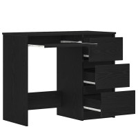 Produktbild för Skrivbord svart ek 90x45x76 cm konstruerat trä