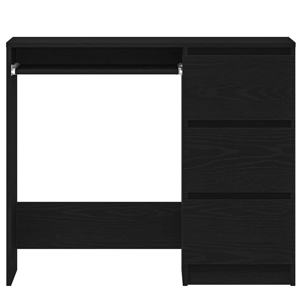 Produktbild för Skrivbord svart ek 90x45x76 cm konstruerat trä