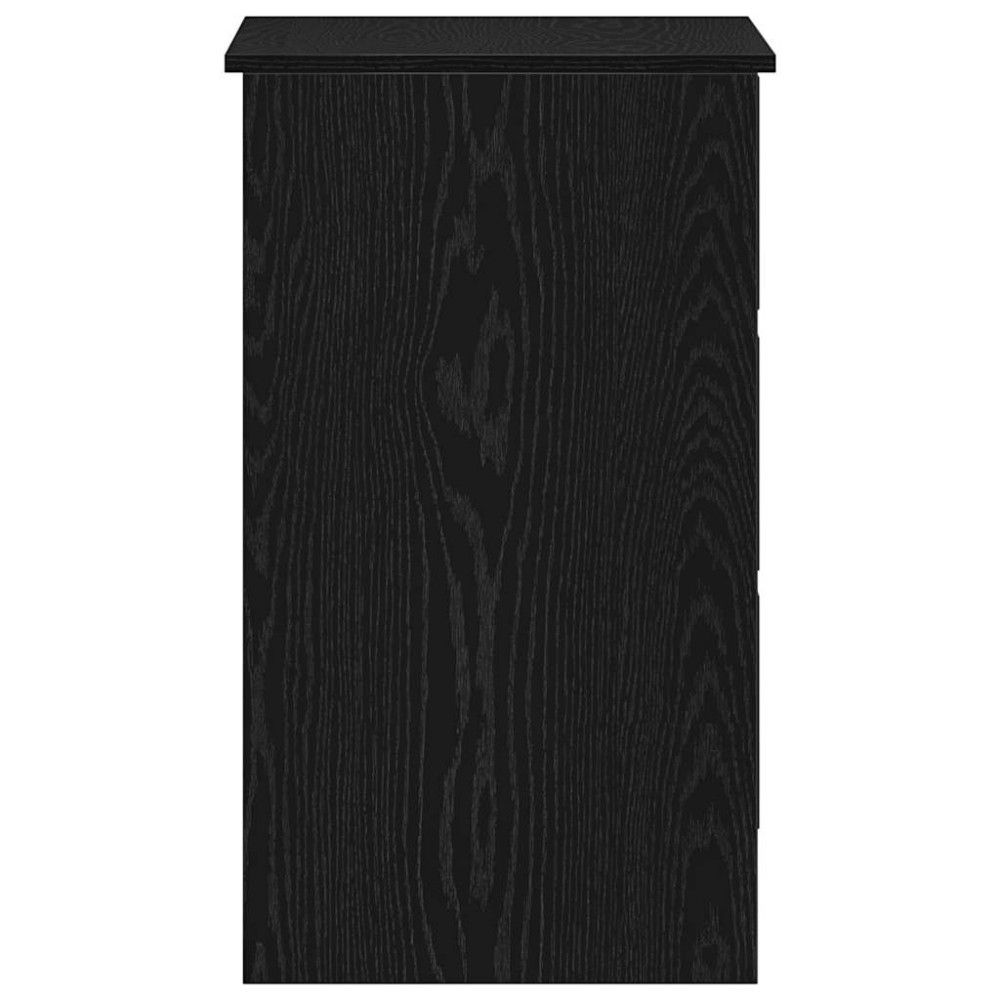 Produktbild för Skrivbord svart ek 90x45x76 cm konstruerat trä