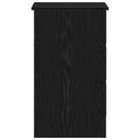 Produktbild för Skrivbord svart ek 90x45x76 cm konstruerat trä