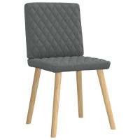 Produktbild för Matstolar 4 st mörkgrå tyg