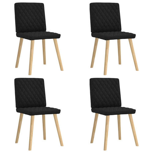 vidaXL Matstolar 4 st svart tyg