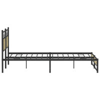 Produktbild för Sängram utan madrass metall sonoma-ek 183x213 cm