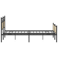 Produktbild för Sängram utan madrass metall sonoma-ek 183x213 cm