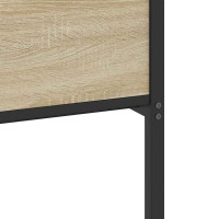 Produktbild för Sängram utan madrass metall sonoma-ek 183x213 cm