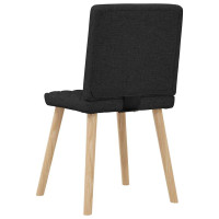 Produktbild för Matstolar 2 st svart tyg