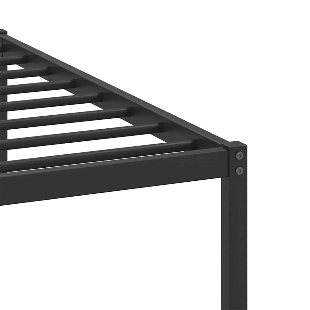 Produktbild för Sängram utan madrass rökt ek 193x201 cm konstruerat trä