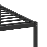 Produktbild för Sängram utan madrass rökt ek 193x201 cm konstruerat trä