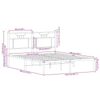 Produktbild för Sängram utan madrass sonoma-ek 137x190 cm konstruerad trä