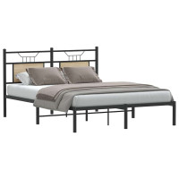 Produktbild för Sängram utan madrass sonoma-ek 140x190 cm konstruerad trä