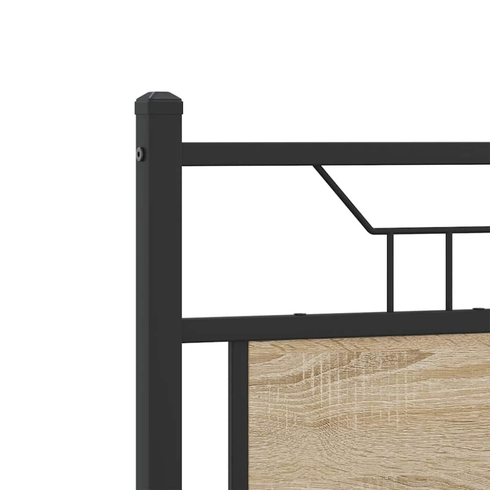 Produktbild för Sängram utan madrass sonoma-ek 140x190 cm konstruerad trä