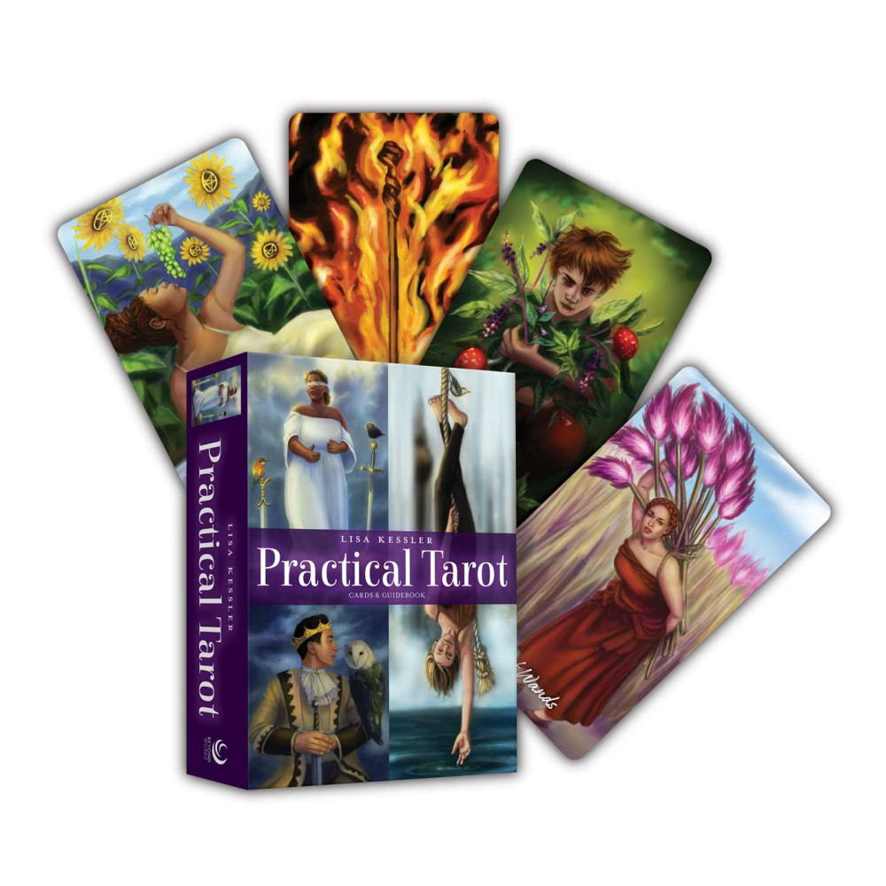 Produktbild för Practical Tarot: A 78-Card Deck & Guidebook