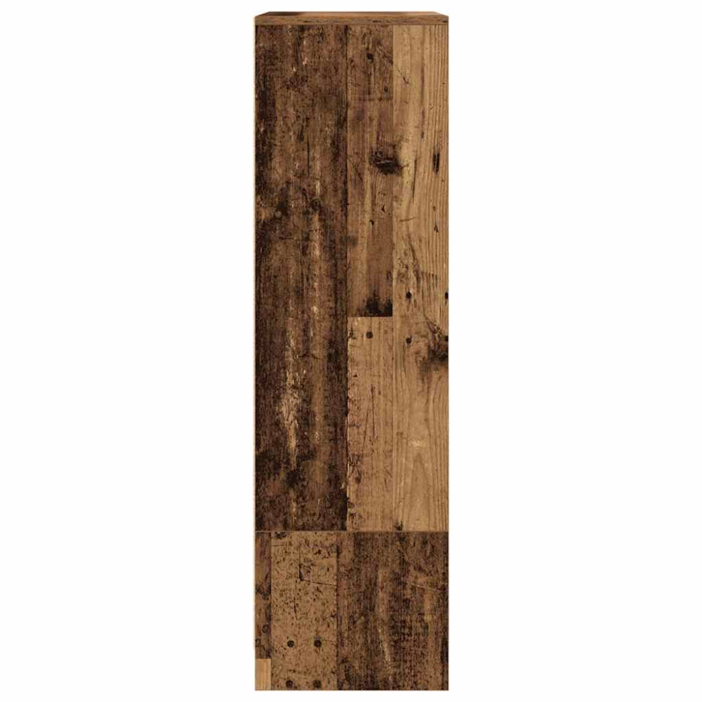 Produktbild för Skåp med låda gammalt trä 55,5x34x119,5 cm konstruerat trä