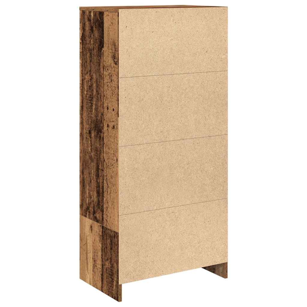 Produktbild för Skåp med låda gammalt trä 55,5x34x119,5 cm konstruerat trä