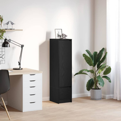 vidaXL Högbord svart ek 29,5x34x119,5 cm konstruerat trä