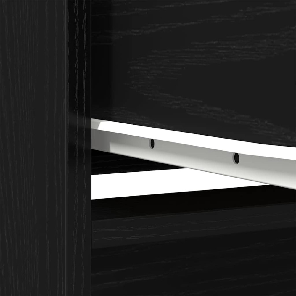 Produktbild för Högbord svart ek 29,5x34x119,5 cm konstruerat trä