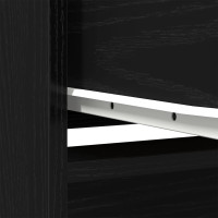 Produktbild för Högbord svart ek 29,5x34x119,5 cm konstruerat trä