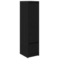 Produktbild för Högbord svart ek 29,5x34x119,5 cm konstruerat trä