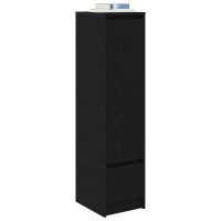 Produktbild för Högbord svart ek 29,5x34x119,5 cm konstruerat trä