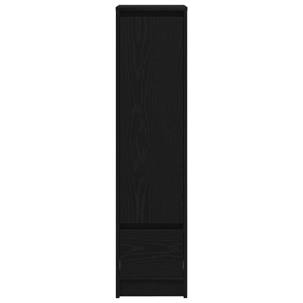 Produktbild för Högbord svart ek 29,5x34x119,5 cm konstruerat trä