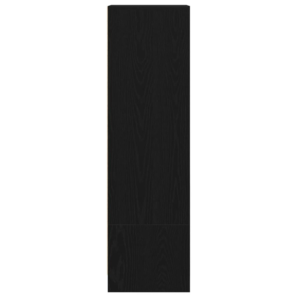 Produktbild för Högbord svart ek 29,5x34x119,5 cm konstruerat trä