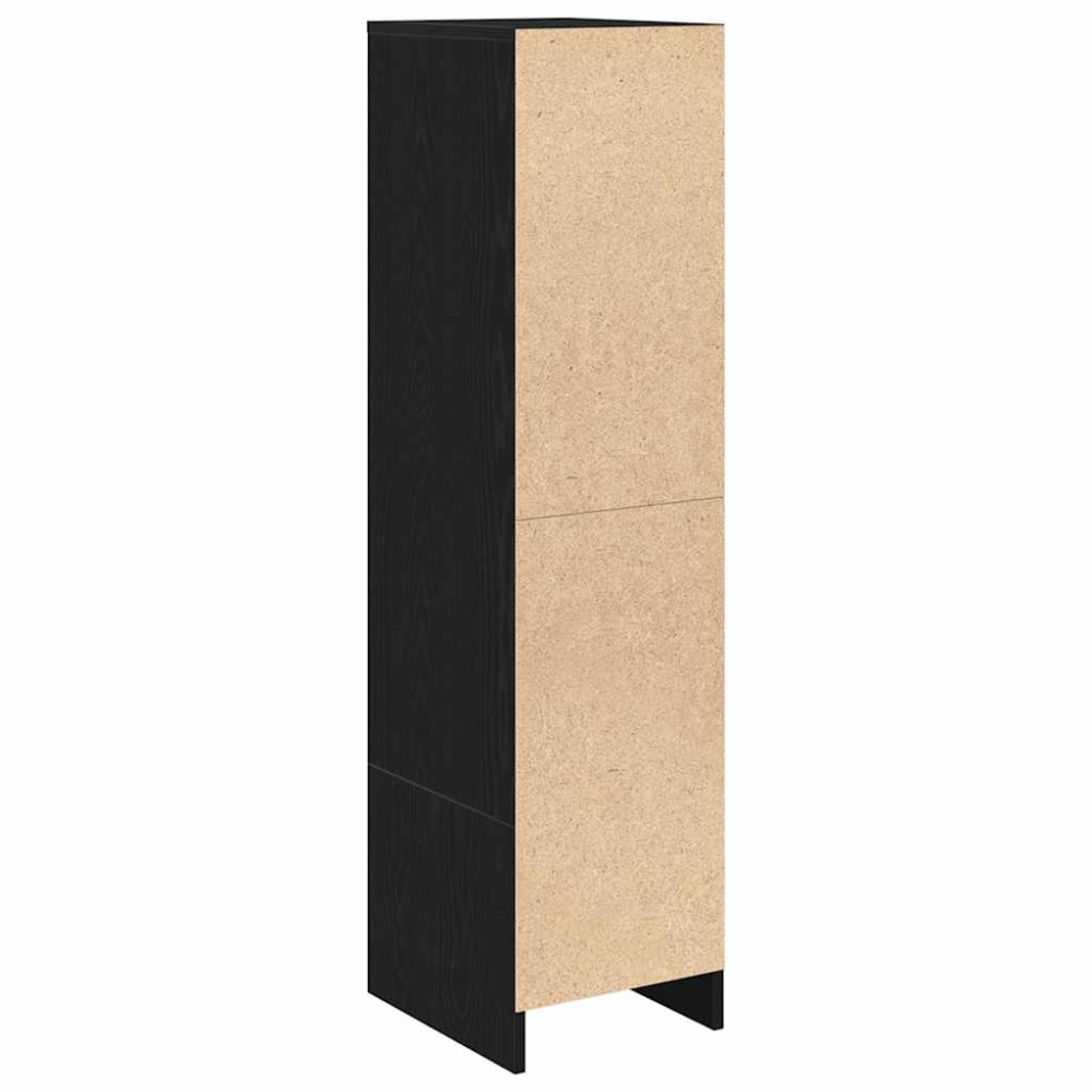 Produktbild för Högbord svart ek 29,5x34x119,5 cm konstruerat trä