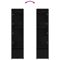 Produktbild för Högbord svart ek 29,5x34x119,5 cm konstruerat trä