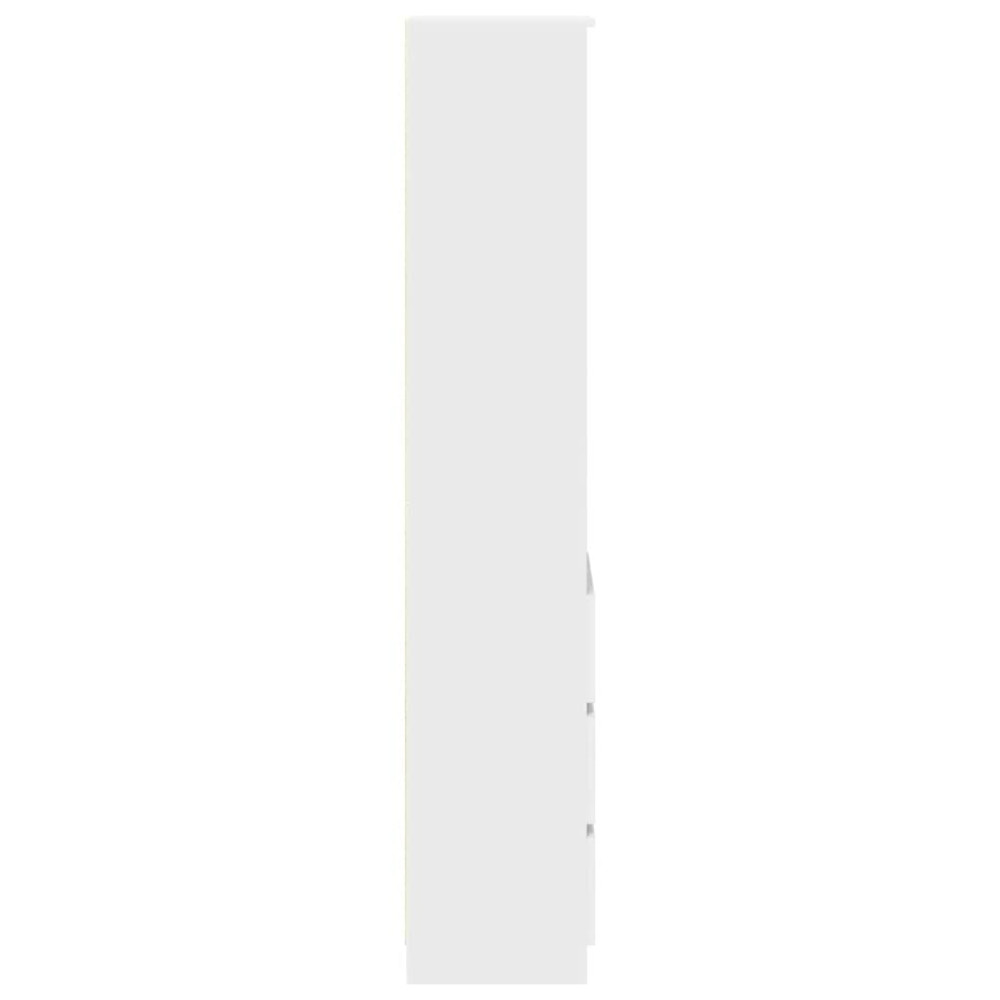 Produktbild för Highboard vit 37,5x35x180 cm konstruerat trä