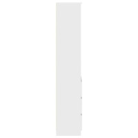 Produktbild för Highboard vit 37,5x35x180 cm konstruerat trä