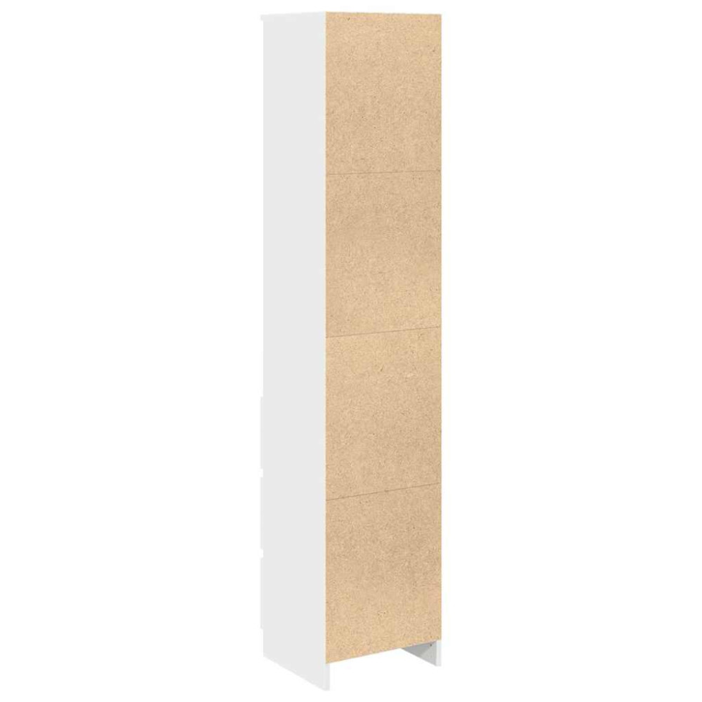 Produktbild för Highboard vit 37,5x35x180 cm konstruerat trä