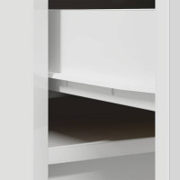 Produktbild för Highboard vit 37,5x35x180 cm konstruerat trä