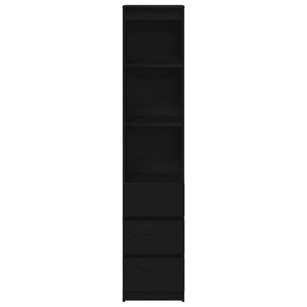 Produktbild för Högbord svart ek 37,5x35x180 cm konstruerat trä