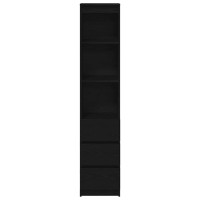 Produktbild för Högbord svart ek 37,5x35x180 cm konstruerat trä