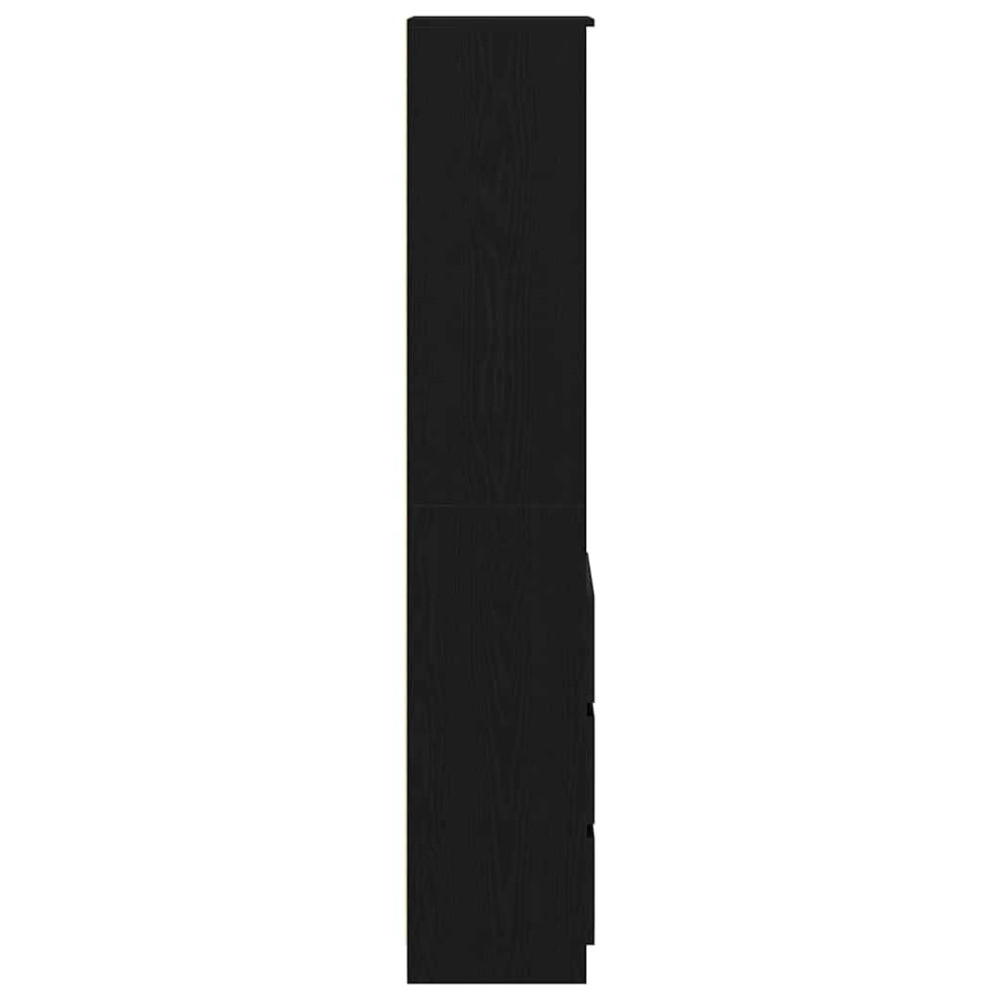 Produktbild för Högbord svart ek 37,5x35x180 cm konstruerat trä