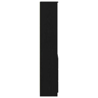 Produktbild för Högbord svart ek 37,5x35x180 cm konstruerat trä