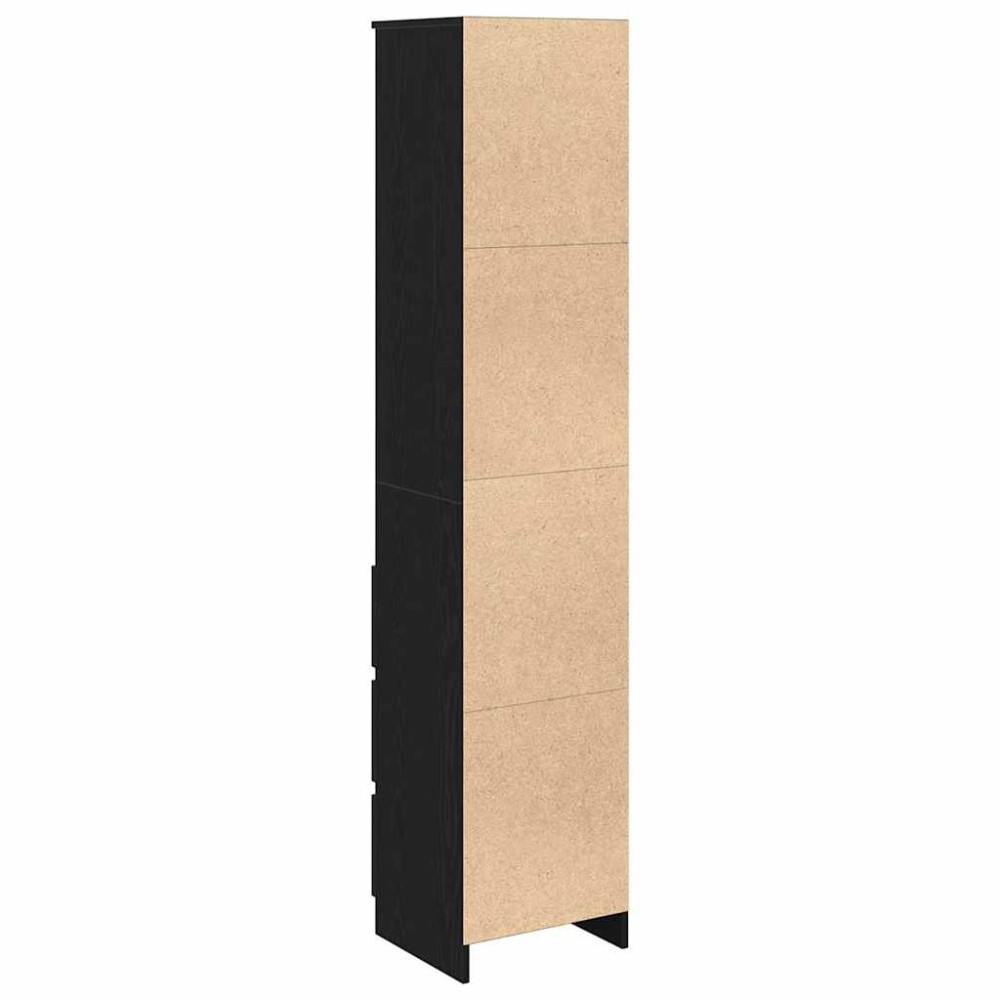 Produktbild för Högbord svart ek 37,5x35x180 cm konstruerat trä