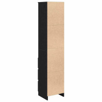 Produktbild för Högbord svart ek 37,5x35x180 cm konstruerat trä