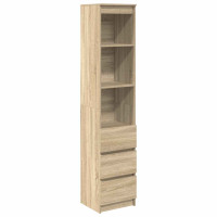 Produktbild för Highboard Sonoma ek 37,5x35x180 cm konstruerat trä