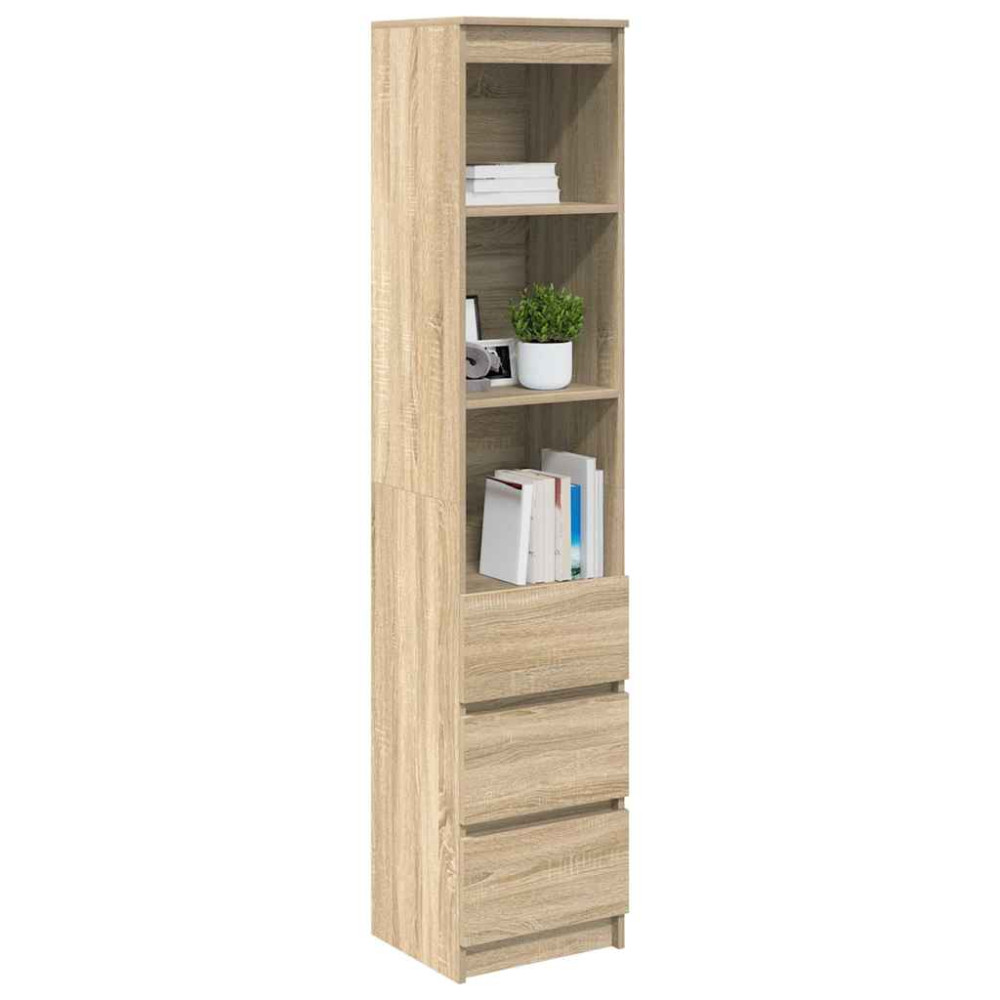 Produktbild för Highboard Sonoma ek 37,5x35x180 cm konstruerat trä