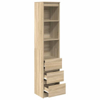 Produktbild för Highboard Sonoma ek 37,5x35x180 cm konstruerat trä