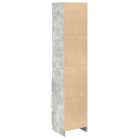 Produktbild för högskåp betong grå 37,5x35x180 cm konstruerat trä