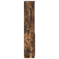 Produktbild för Highboard rökt ek 37,5x35x180 cm konstruerat trä