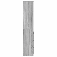 Produktbild för Highboard grå sonoma 37,5x35x180 cm konstruerat trä