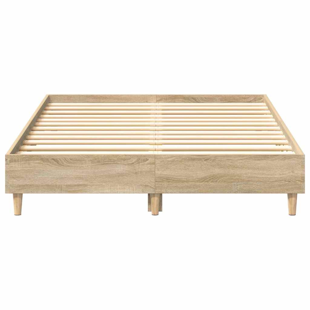Produktbild för Sängram utan madrass Sonoma ek 120x200 cm konstruerat trä