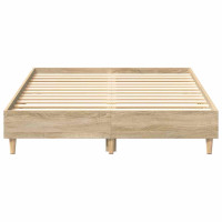 Produktbild för Sängram utan madrass Sonoma ek 120x200 cm konstruerat trä