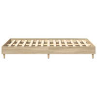 Produktbild för Sängram utan madrass Sonoma ek 120x200 cm konstruerat trä