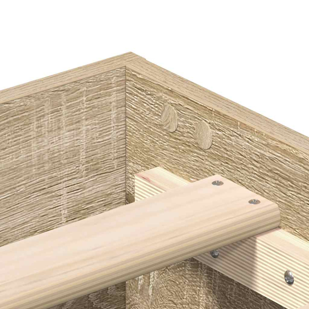 Produktbild för Sängram utan madrass Sonoma ek 120x200 cm konstruerat trä